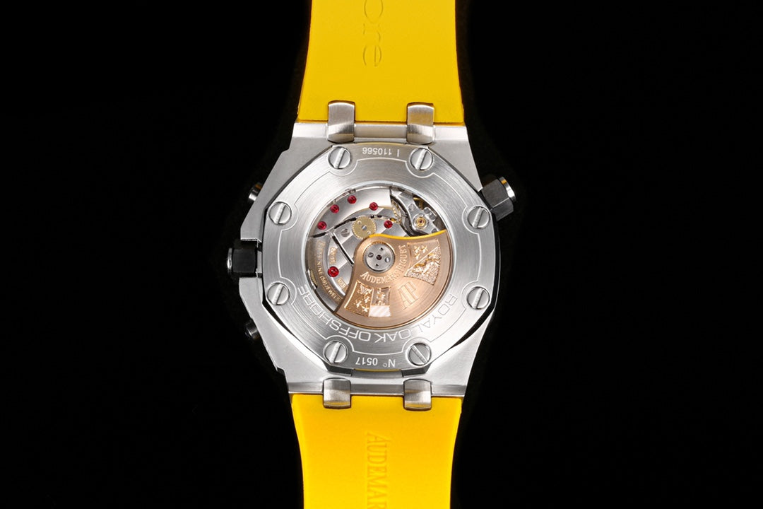 TOP! - 316L Steel - Yellow rubber - Automatic - 42mm