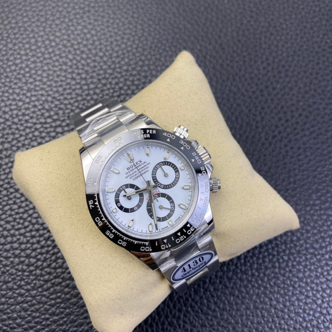 Chronograph -C-Factory -White Steel- Silver 904L Steel- Automatic - 40mm