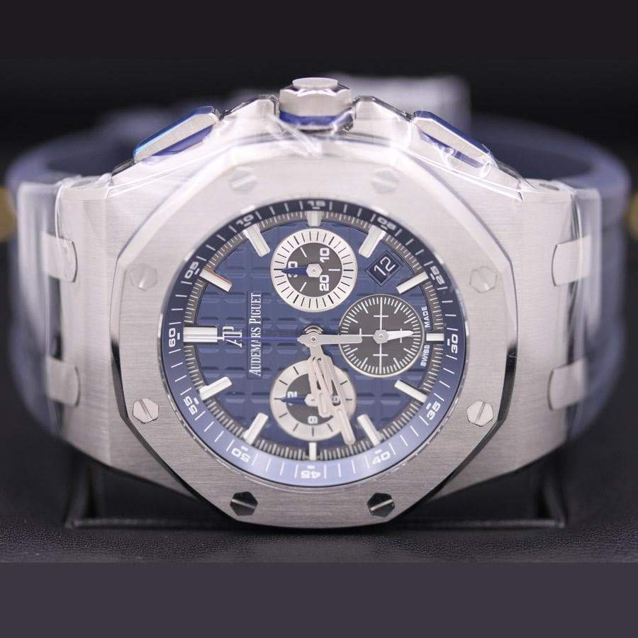 Chronograph-Blue Silver OFFs - Blue Rubber - Automatic - 43mm