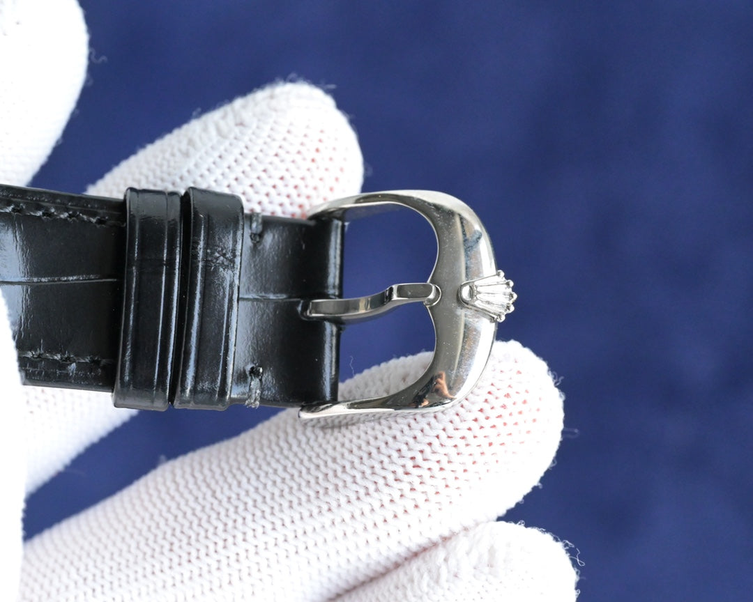 Yellow White - Black Leather - Automatic - 42mm
