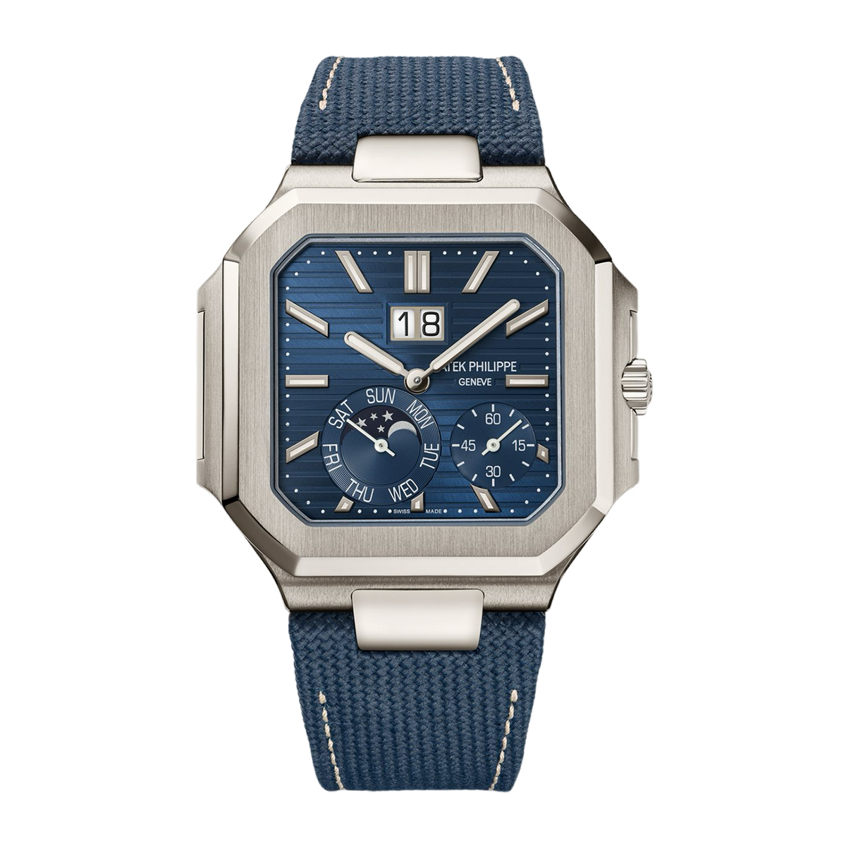 Blue Silver -5822P- Blue Rubber & Free Strap - Automatic 240- 45mm