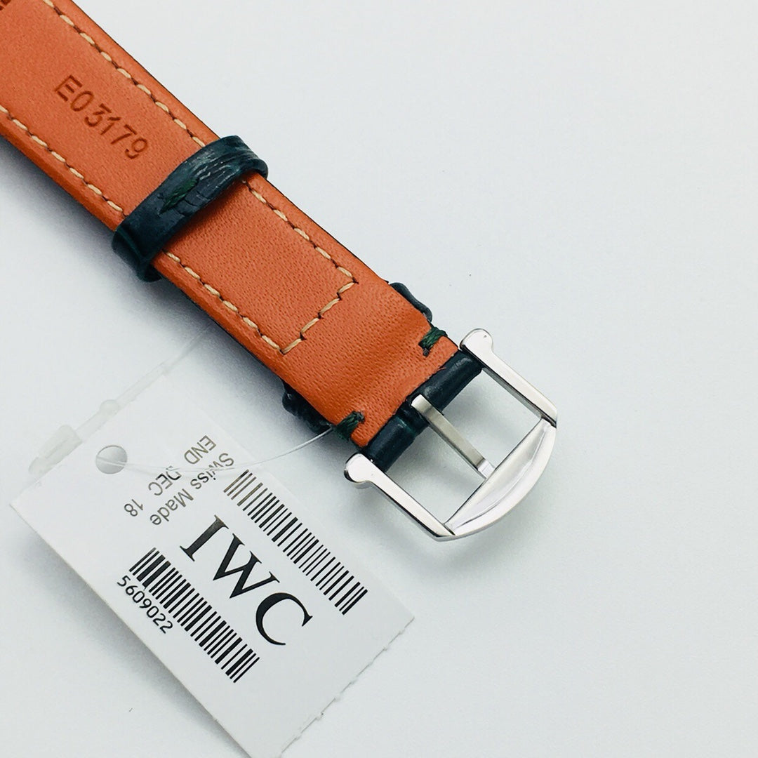 LADY -Silver Green - Blue Leather - Automatic - 34mm