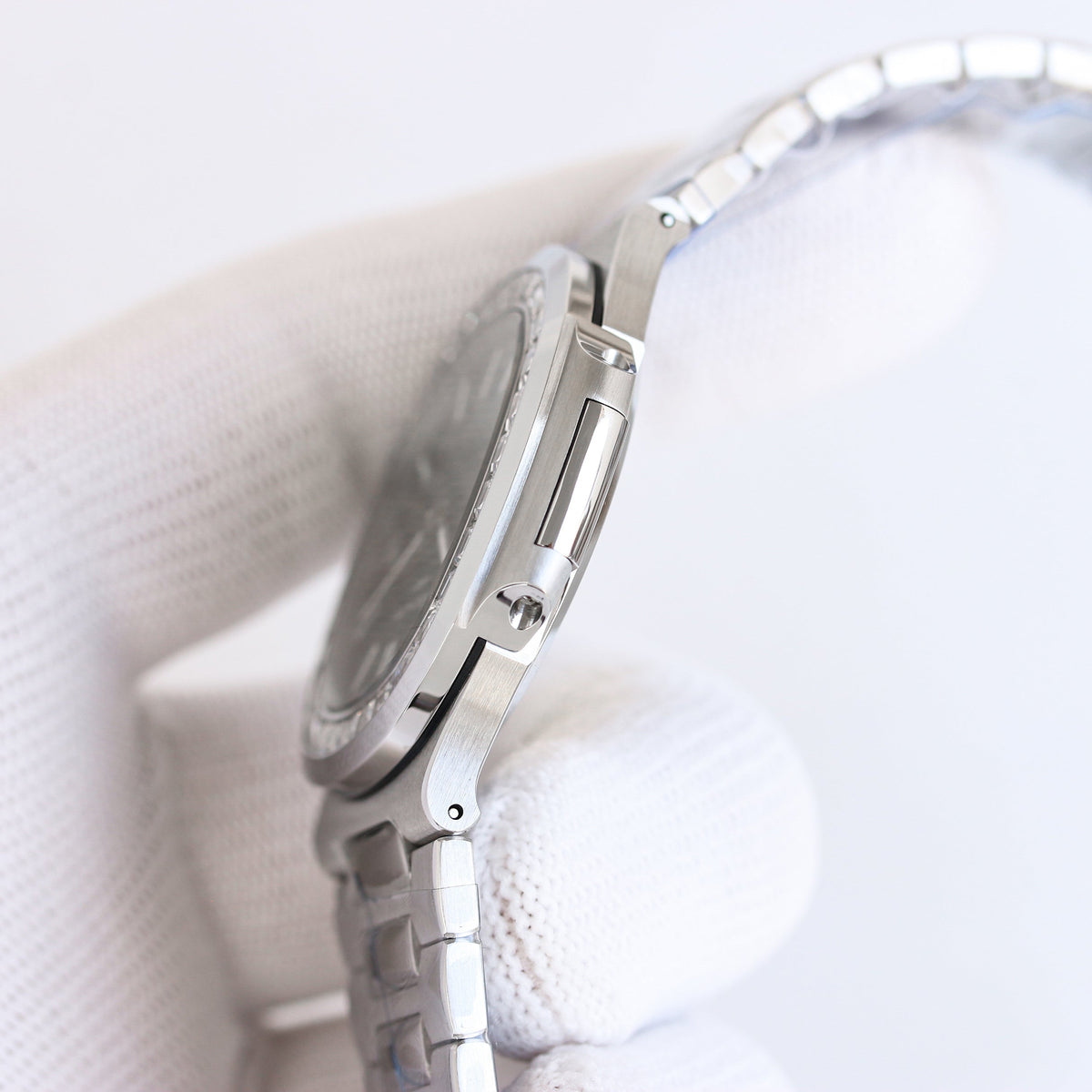 Green - Rhinestones -Ultra-thin - Silver 904L Steel - Automatic 324SC- 40mm