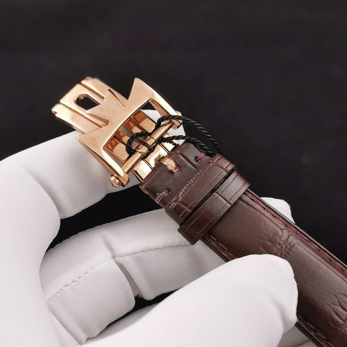 White Rosegold - 83520/000R-9909- Brown Leather - Automatic - 40mm
