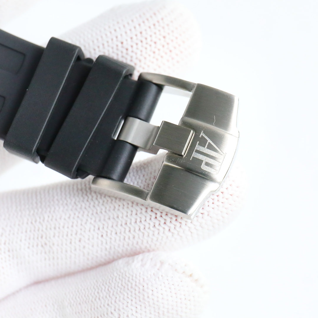 TOP! Black Ceramic Bezel - Black Rubber - Automatic - 44mm