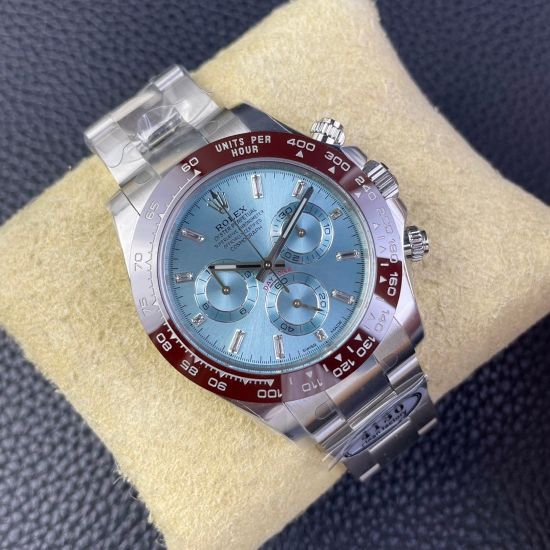 Chronograph -C-Factory -Blue - Silver 904L Steel- Automatic - 40mm