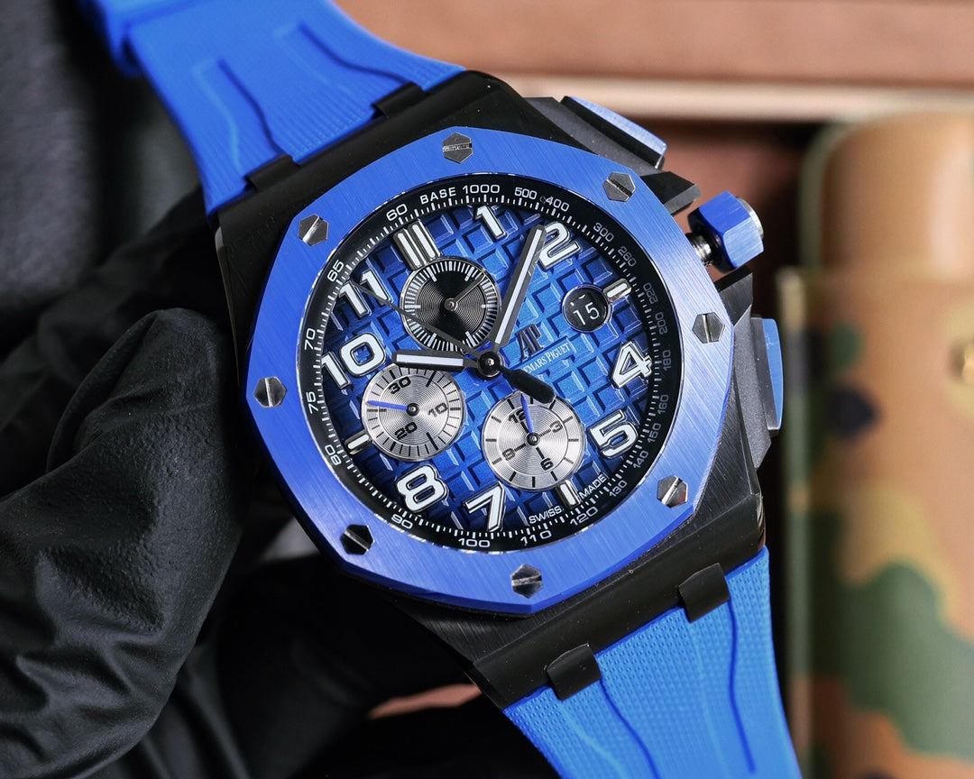 TOP! Blue Ceramic Bezel- Blue Rubber - Automatic - 42mm