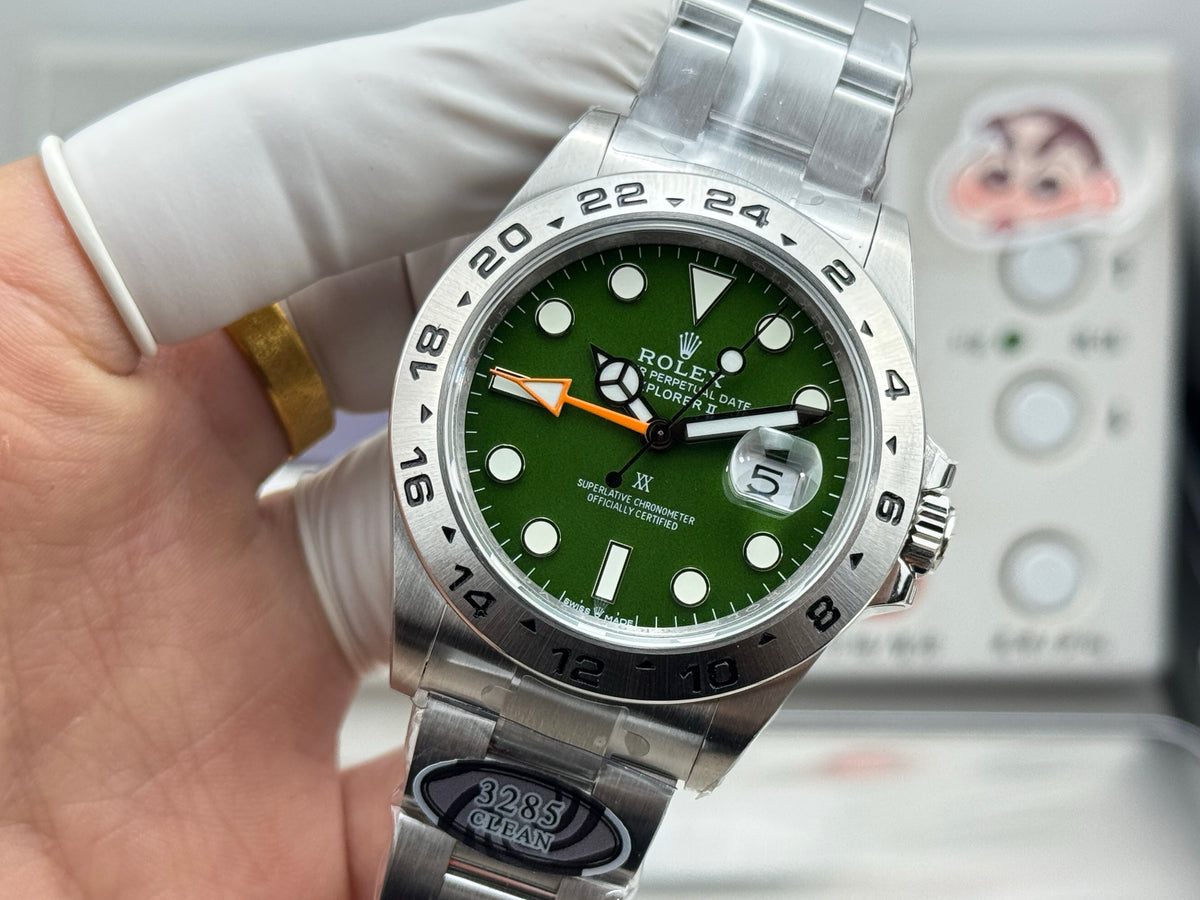C-Factory -Green - Silver 904L Steel -GMT- Automatic - 42mm