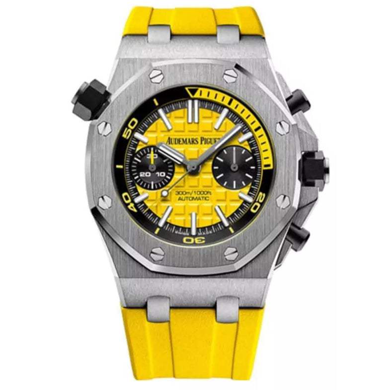 Chronograph -26703ST Yellow Black - Yellow Rubber -Automatic - 42mm