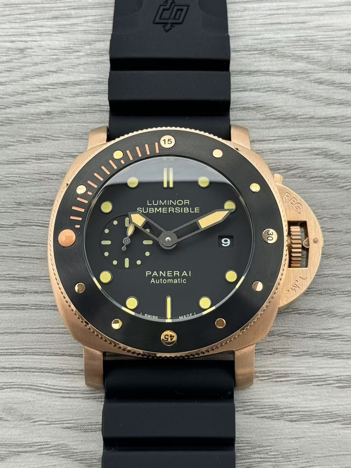 Black Yellow - 904L Steel - Black Rubber -Automatic - 47mm