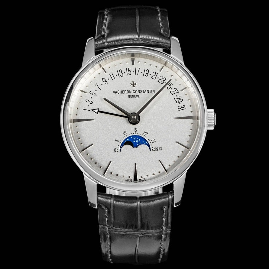 4010U/000R- White Silver -Black Leather - Automatic - 42.5mm