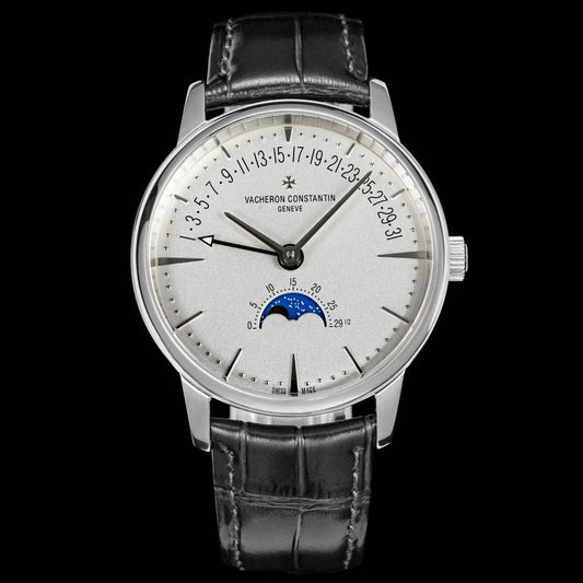4010U/000R- White Silver -Black Leather - Automatic - 42.5mm