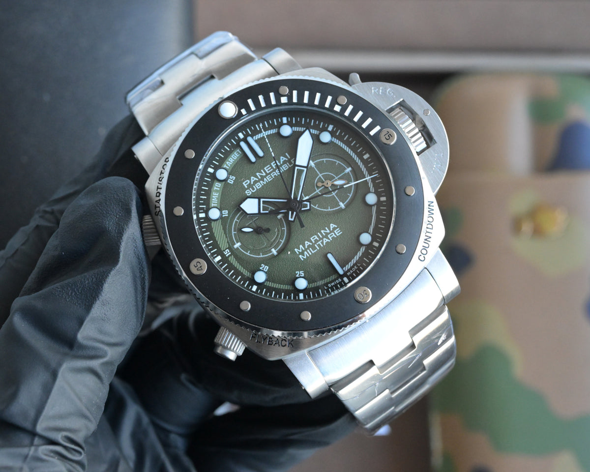 316L Black Silver - White 316L Steel - Automatic - 47mm