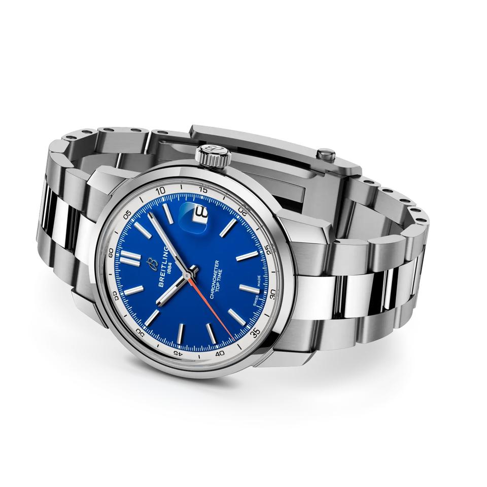 Silver Blue - T-Timer - Silver 904L Steel - Automatic - 38mm