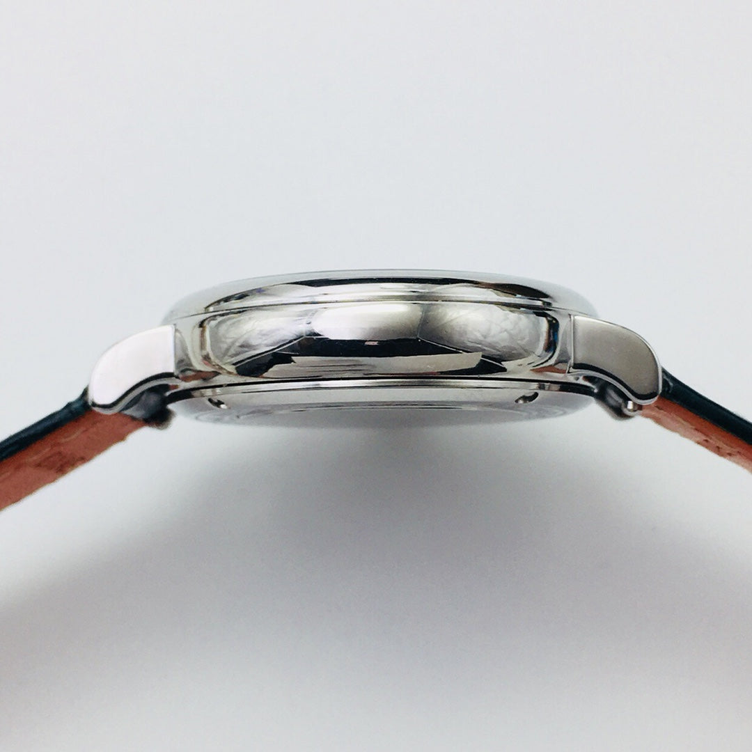 LADY -Silver Green - Blue Leather - Automatic - 34mm