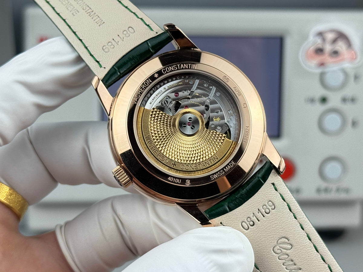 4010U/000R- White 3D Dial - Rosegold -Green Leather - Automatic - 42.5mm