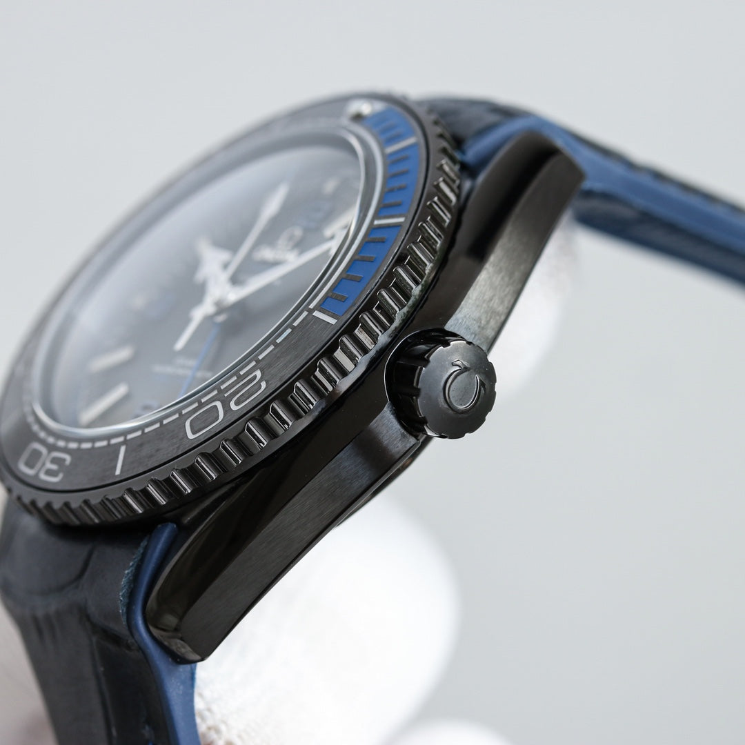 Black Blue Steel - Blue Leather - Automatic - 45.5mm
