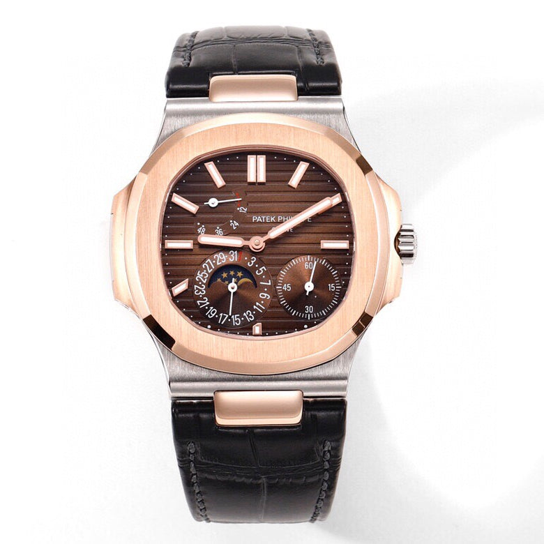 Brown - Black Leather - Automatic - 40mm