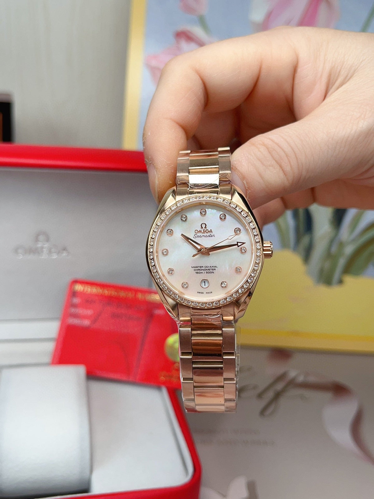LADY -Diamond bezel -White Silver- Yellow Gold 904L Steel- Quartz - 34mm