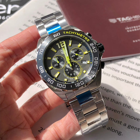Chronograph - Yellow - 904L Steel - Quartz - 41mm