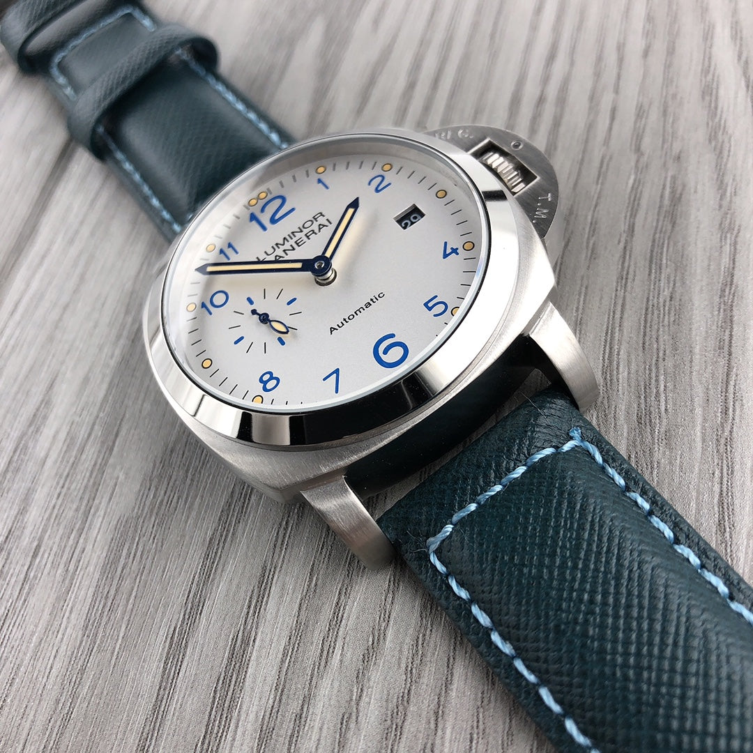 White Silver 904L Steel - Blue Rubber -Automatic - 44mm