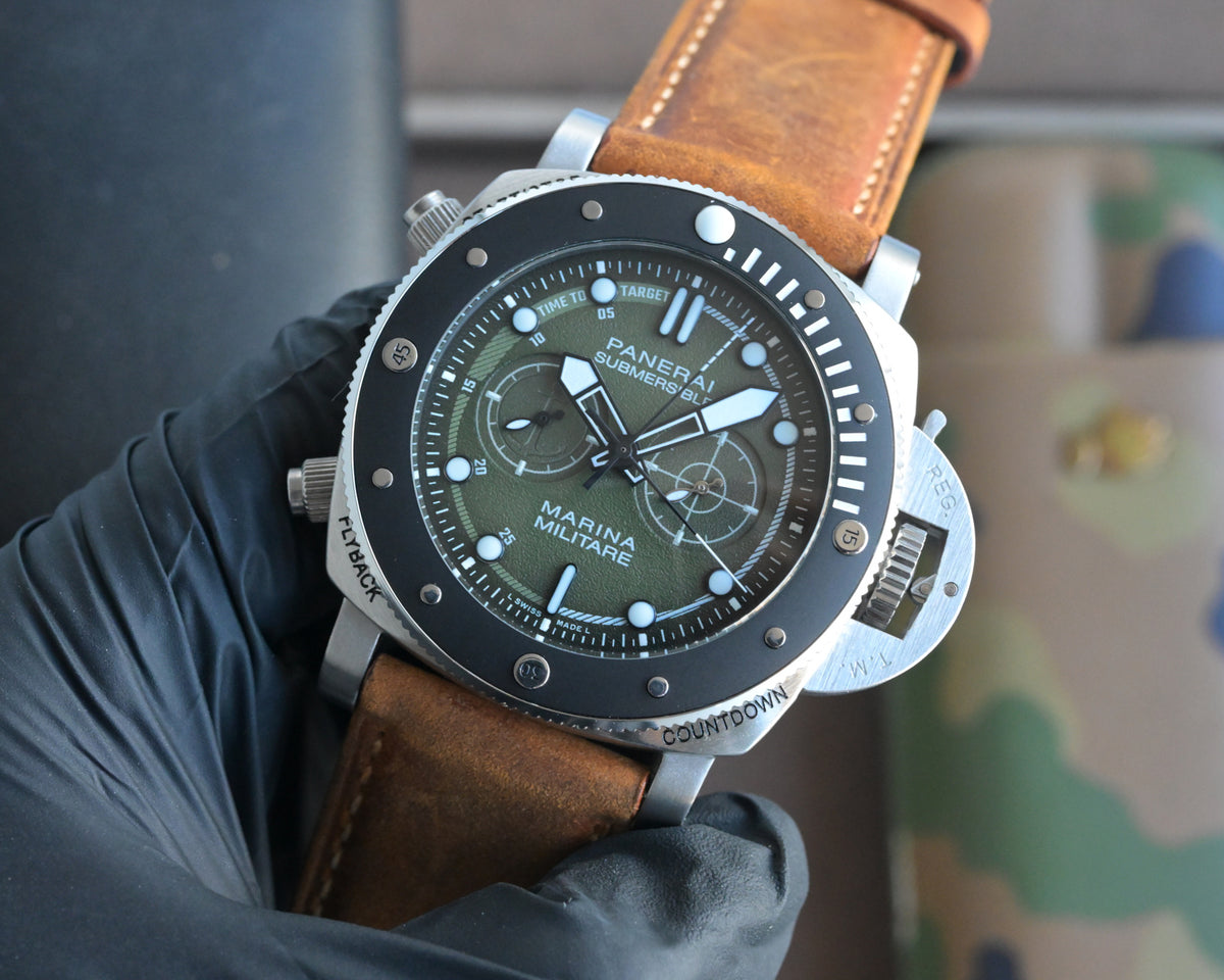 316L Black Green - Khaki Rubber - Automatic - 47mm
