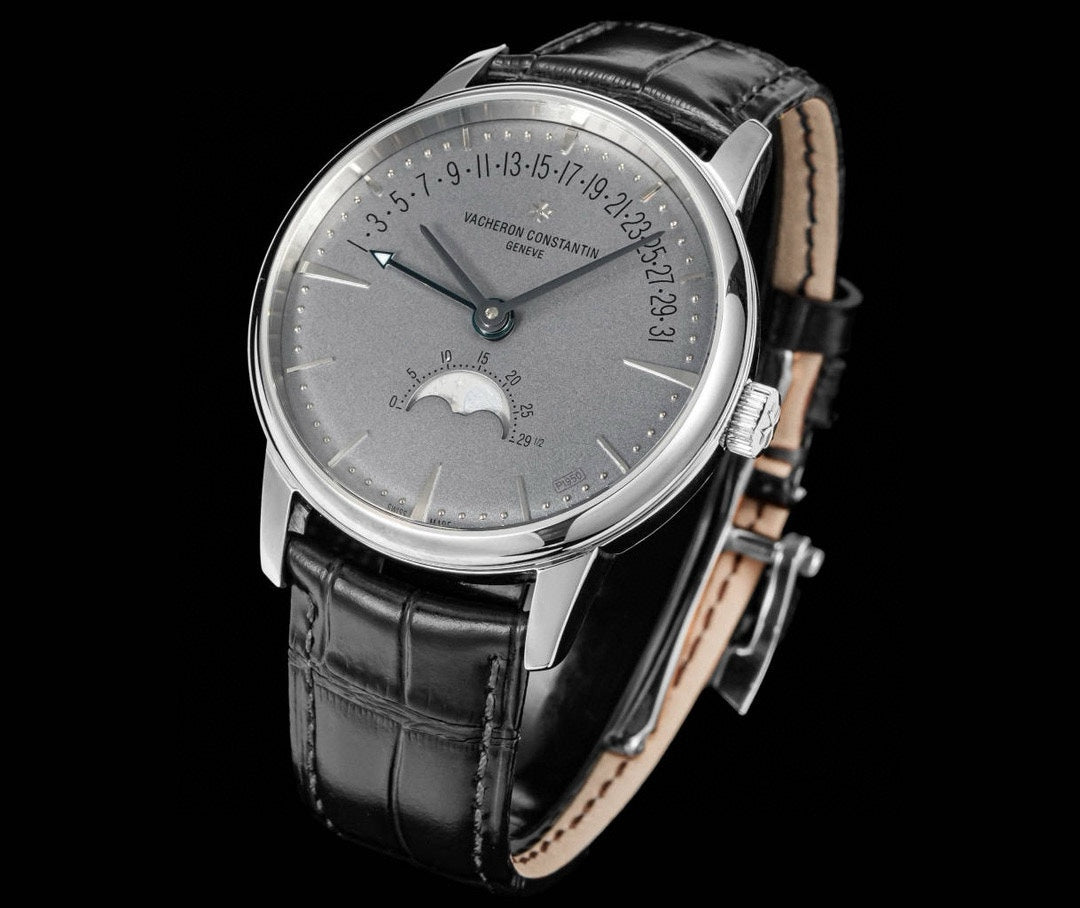 4010U/000R- Grey Silver -Black Leather - Automatic - 42.5mm