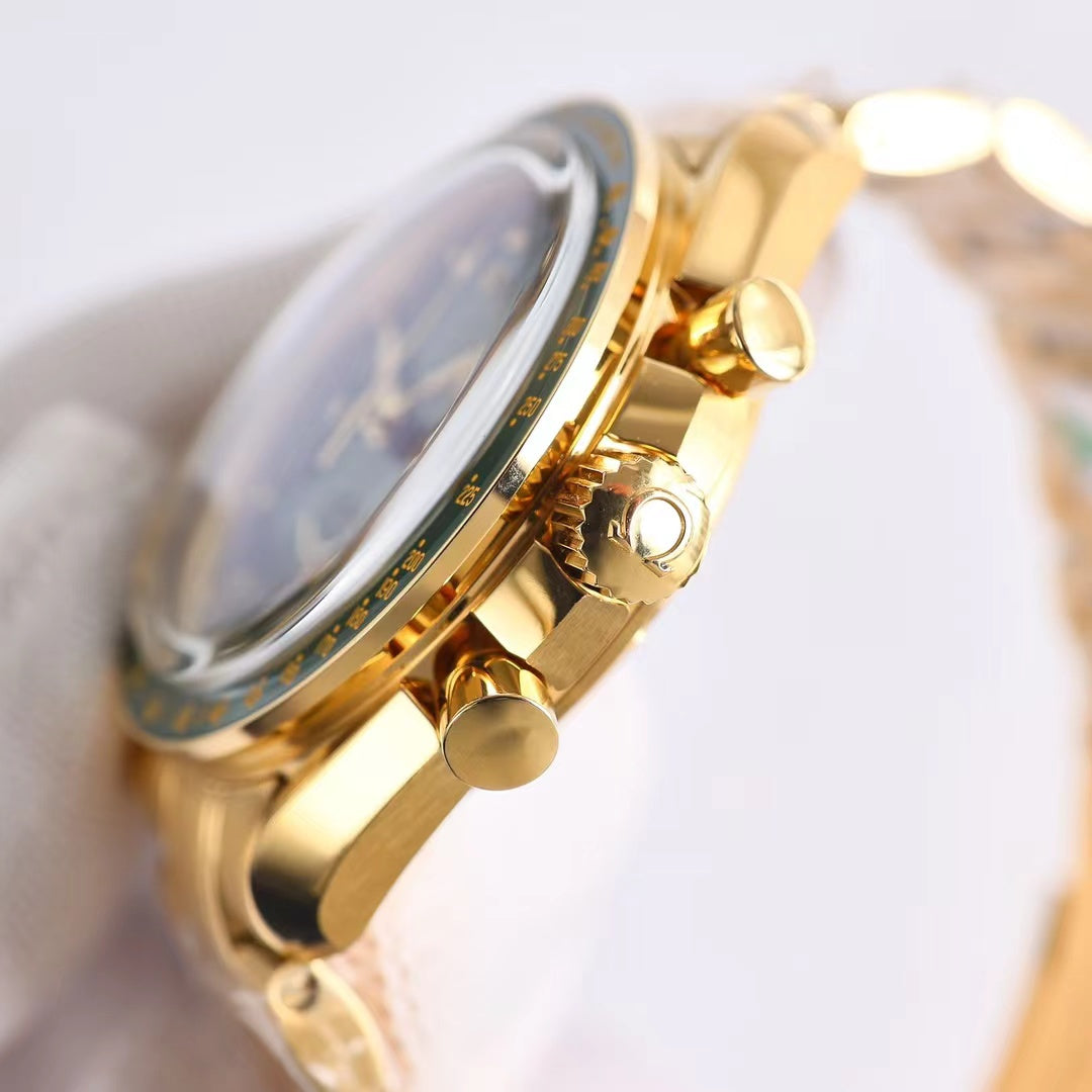 Chronograph - Green - Yellow Gold 904L Steel - Manual winding - 42mm