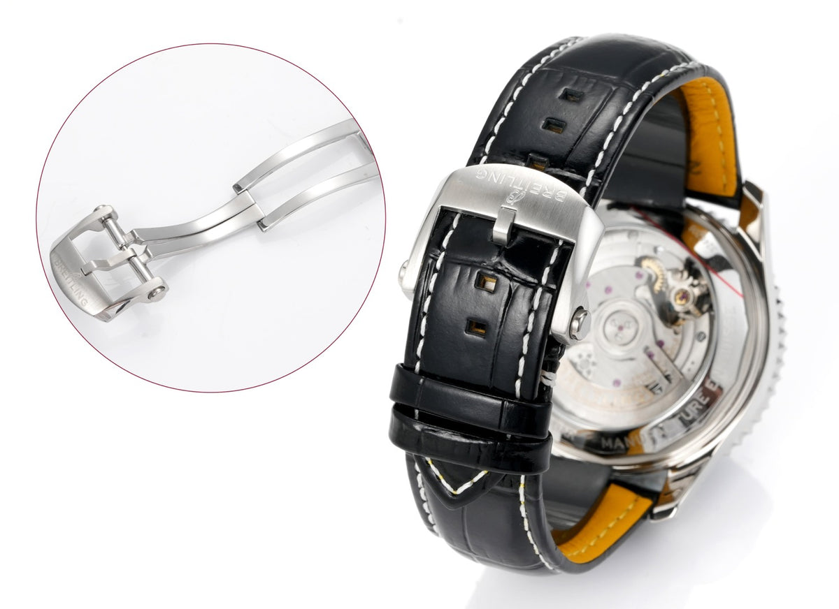 Chronograph - White Ceramic - Grey Black- N-Timer - Brown Leather - Automatic - 43mm