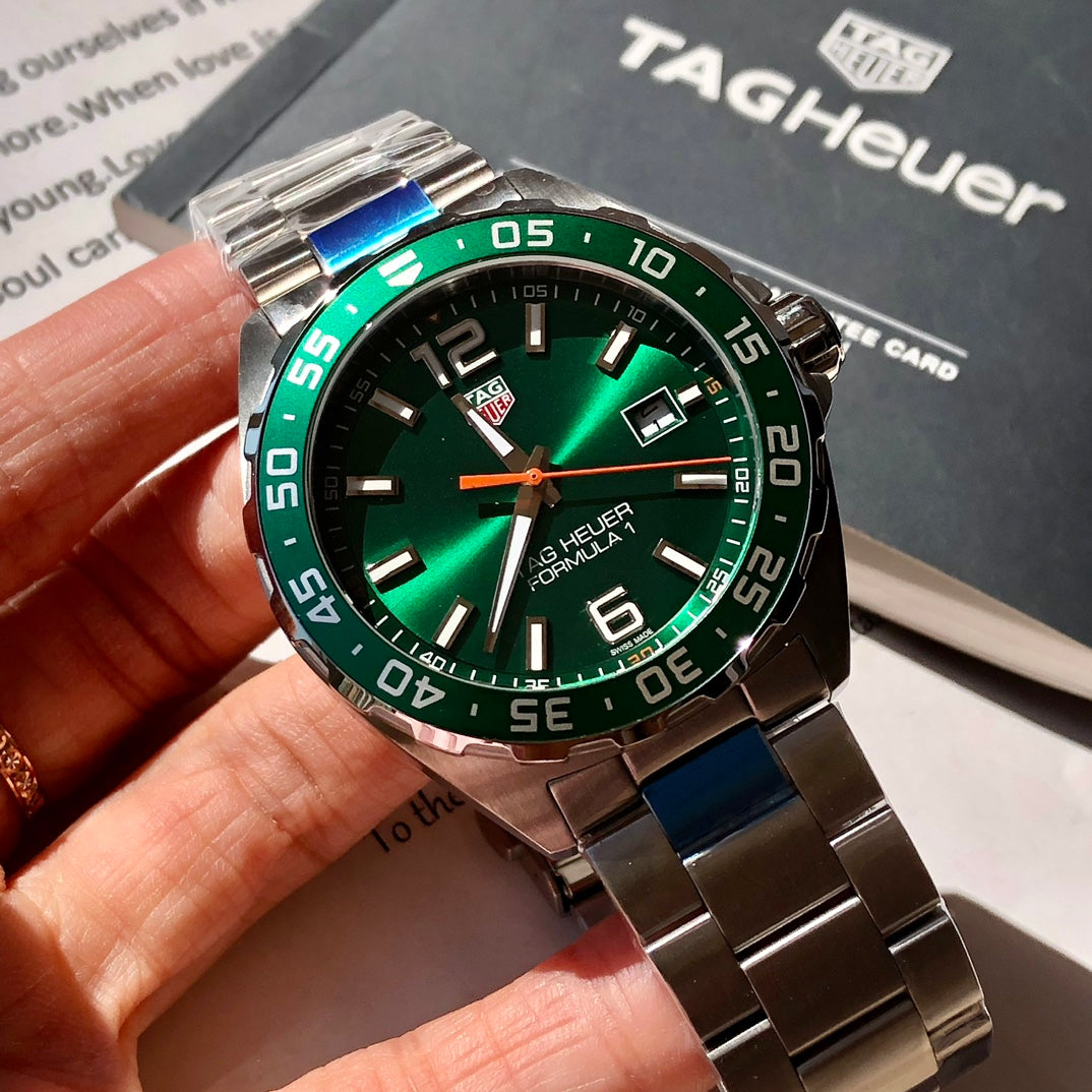 Green - White 904L steel - Quartz - 41mm