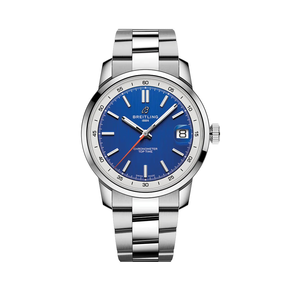 Silver Blue - T-Timer - Silver 904L Steel - Automatic - 38mm