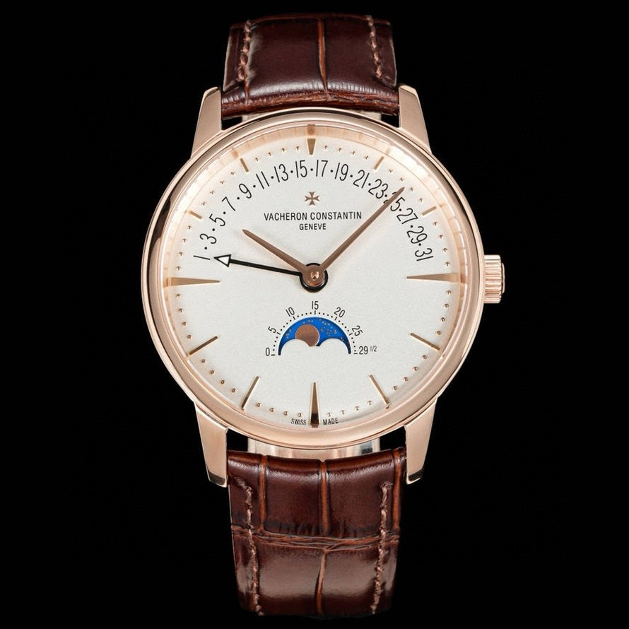 4010U/000R- White Roselgold -Brown Leather - Automatic - 42.5mm