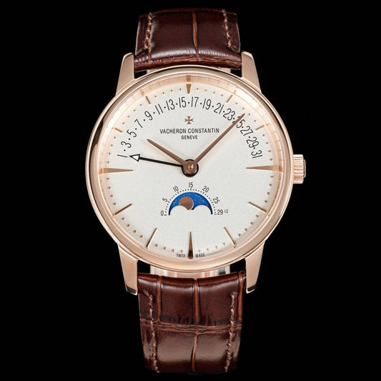 4010U/000R- White Roselgold -Brown Leather - Automatic - 42.5mm
