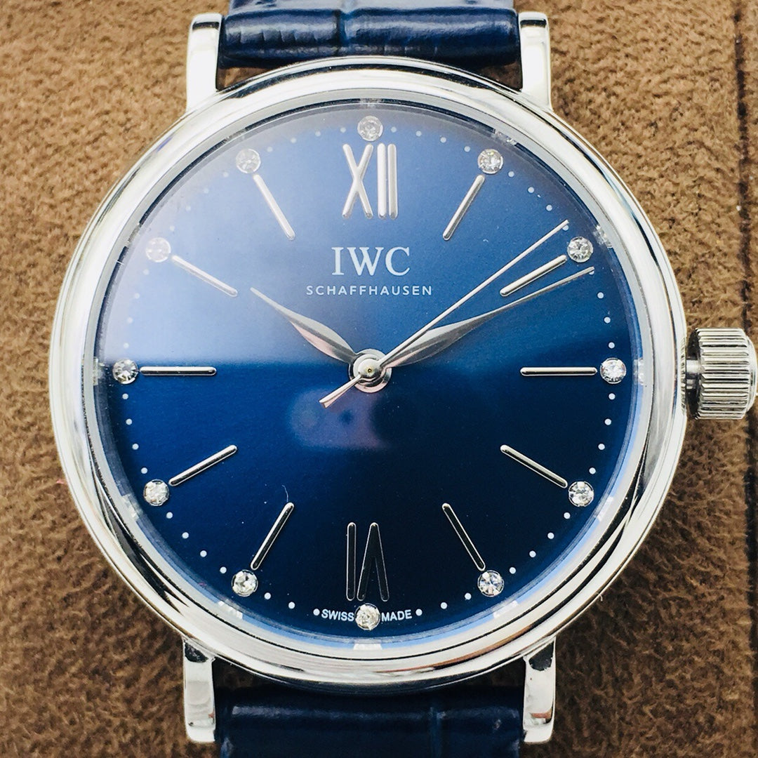 LADY -Silver Blue - Blue Leather - Automatic - 34mm
