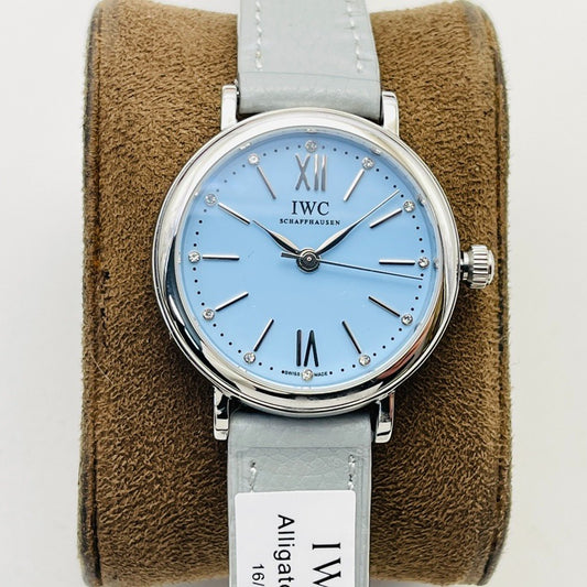 LADY -Baby Blue - Grey Leather - Automatic - 34mm