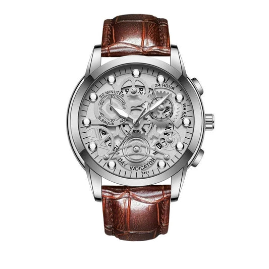 TOP! Rosegold Black Ceramic Bezel - Black Leather - Automatic - 43mm