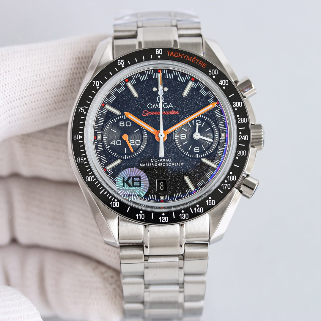Chronograph -Frosted Face - Black Ceramic- 316L Steel- Automatic - 44mm