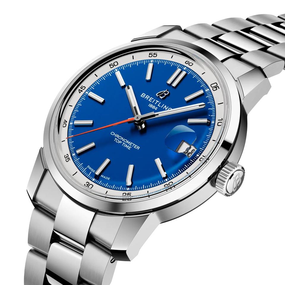 Silver Blue - T-Timer - Silver 904L Steel - Automatic - 38mm