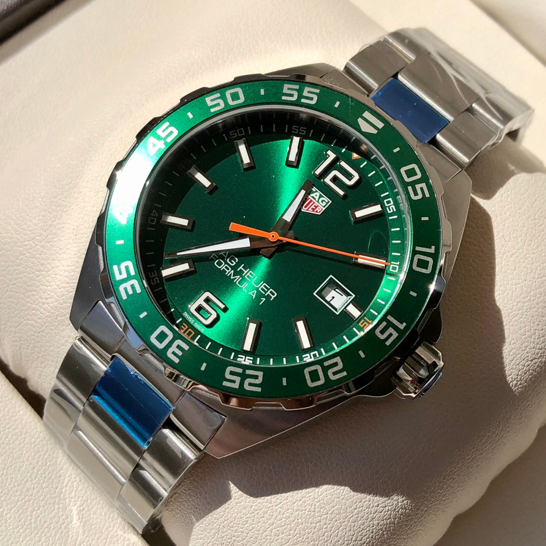 Green - White 904L steel - Quartz - 41mm