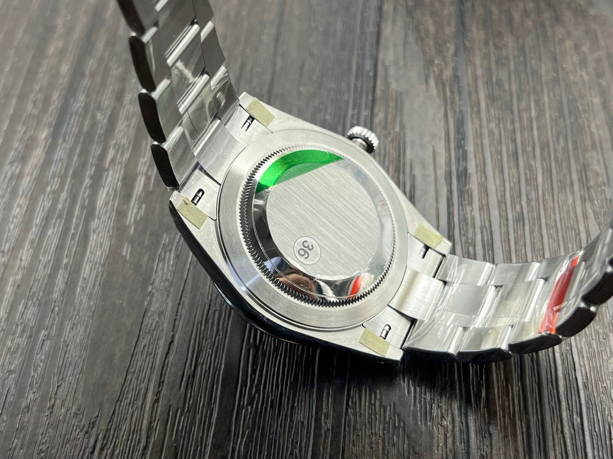 C-Factory - Black - Smooth Bezel - Silver 904L Steel- Automatic - 41mm