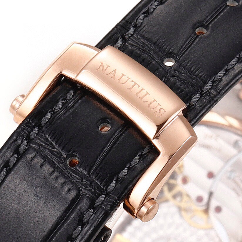 Brown - Black Leather - Automatic - 40mm