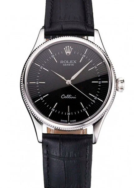 Black -904L White - Black Leather - Automatic - 39mm