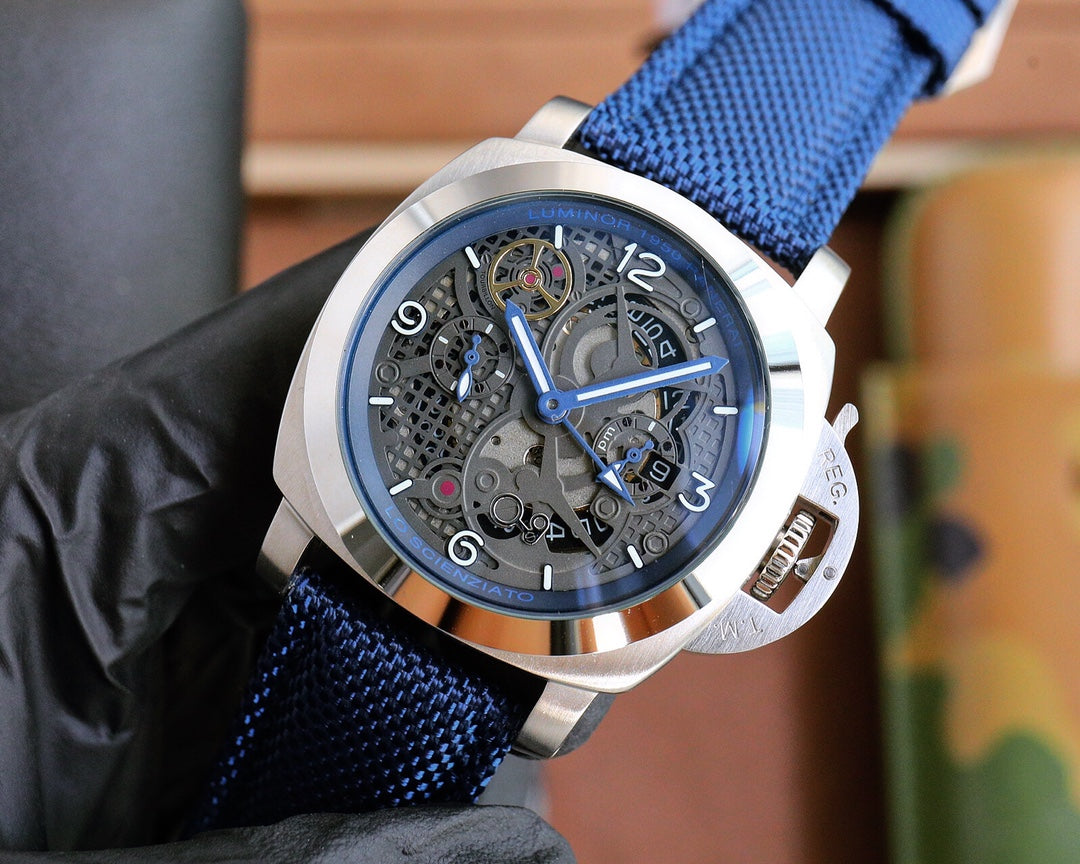 Black Silver - Blue Rubber - Automatic - 44mm