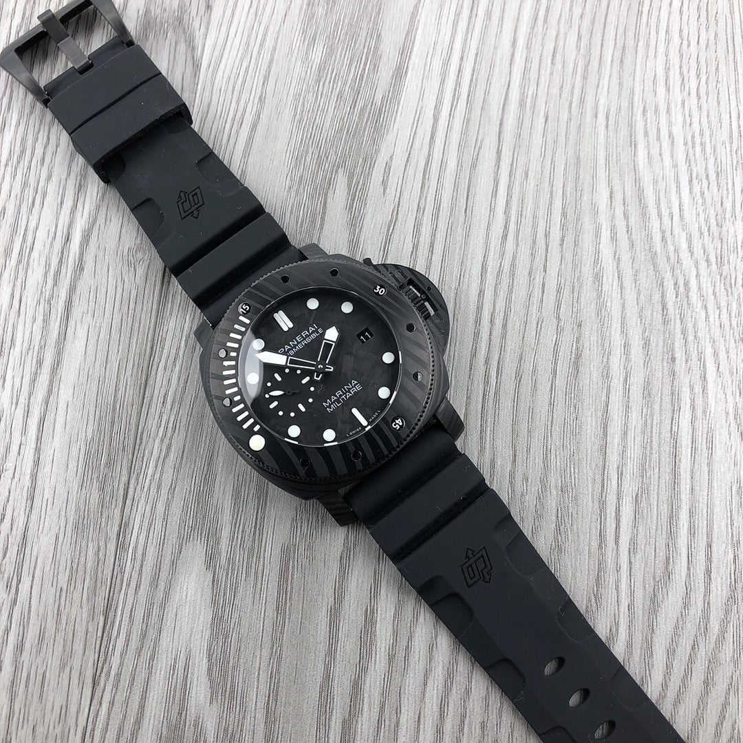 Black - Black 904L Steel - Black Rubber -Automatic - 47mm