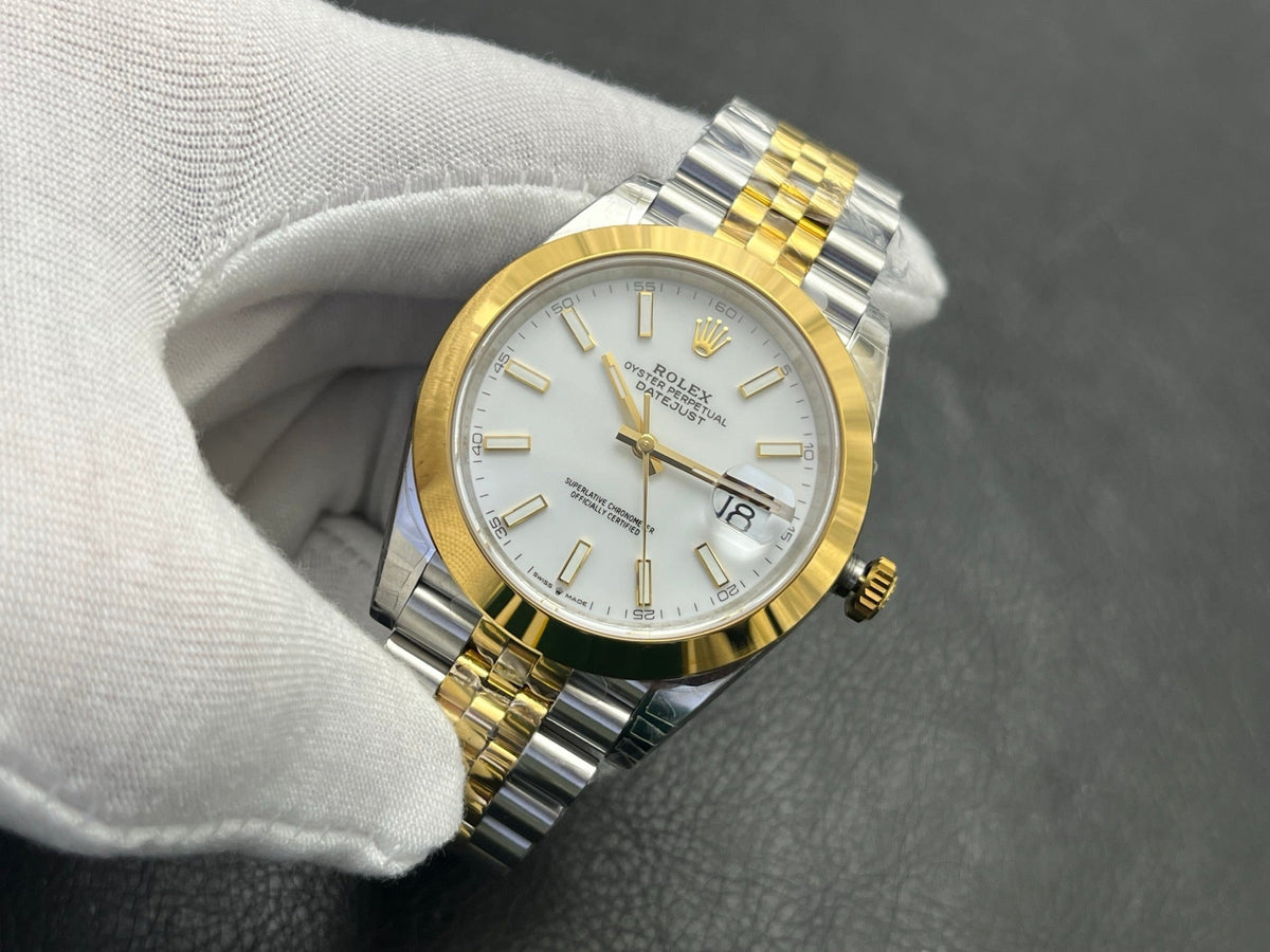 C-Factory -Silver - Yellow Smooth Bezel - Yellow Silver 904L Steel- Automatic - 41mm