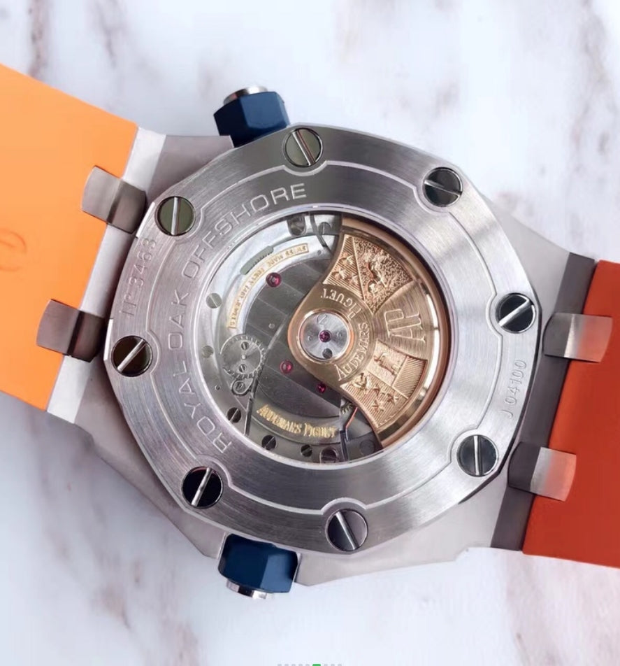 TOP! - 316L Steel - Orange rubber - Automatic - 42mm