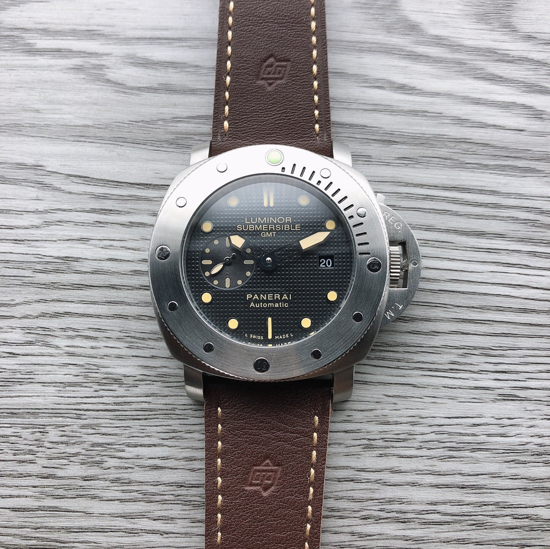 316L Steel Silver - Brown Rubber - Automatic - 47mm