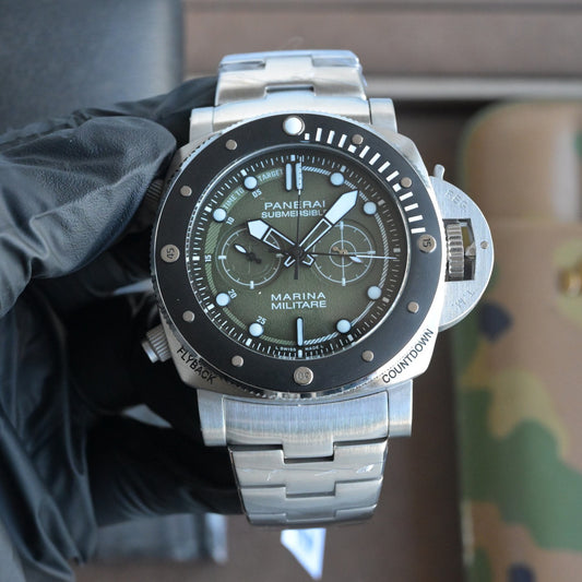 316L Black Silver - White 316L Steel - Automatic - 47mm