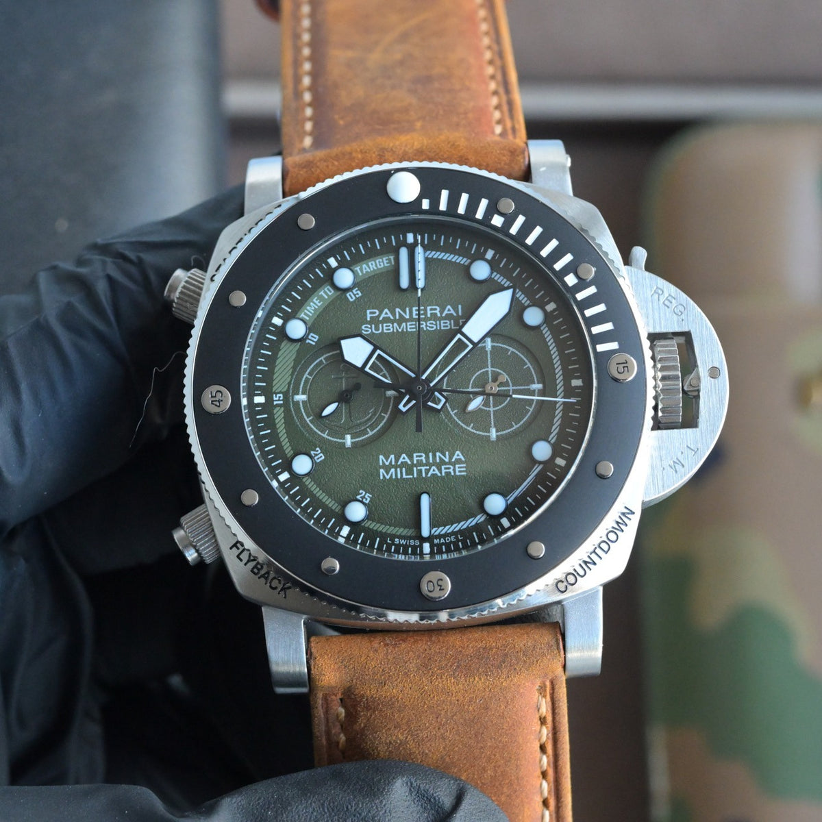 316L Black Green - Khaki Rubber - Automatic - 47mm