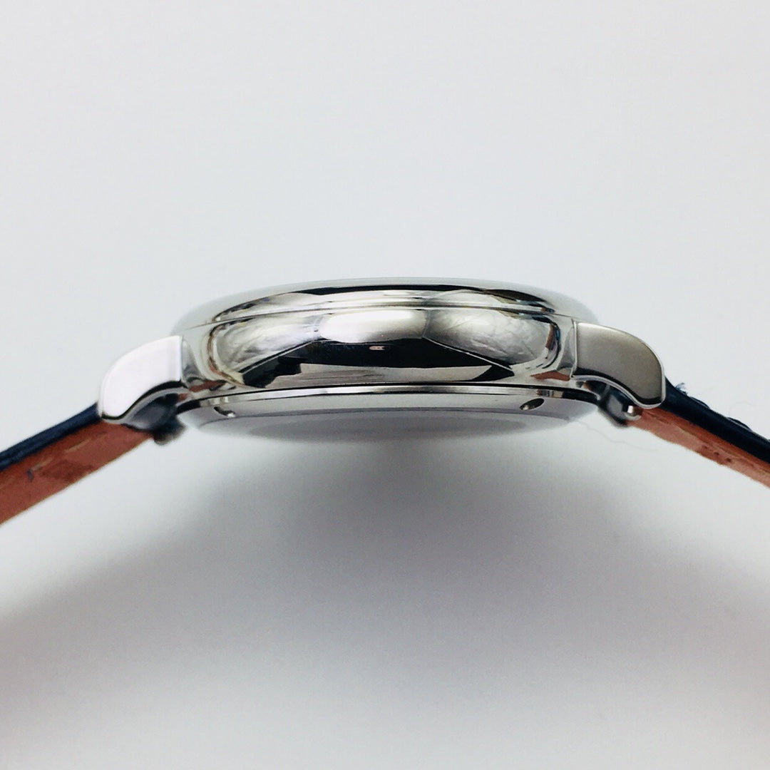 LADY -Silver White - Blue Leather - Automatic - 34mm
